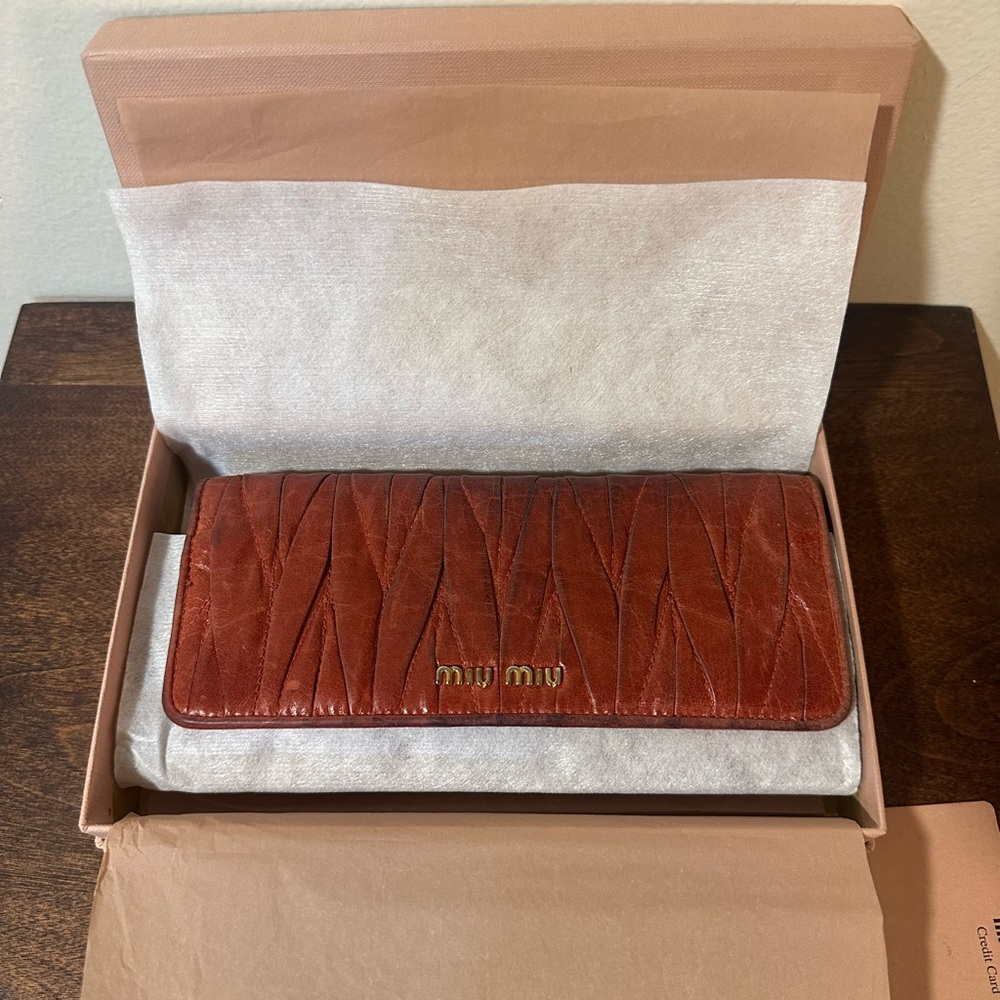 Miu Miu Matelassé long wallet